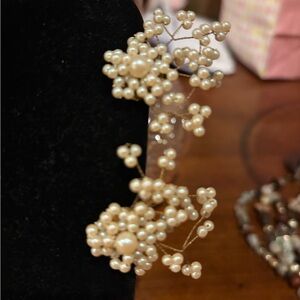 Vintage Elegant Pearl Cluster clip on Earrings